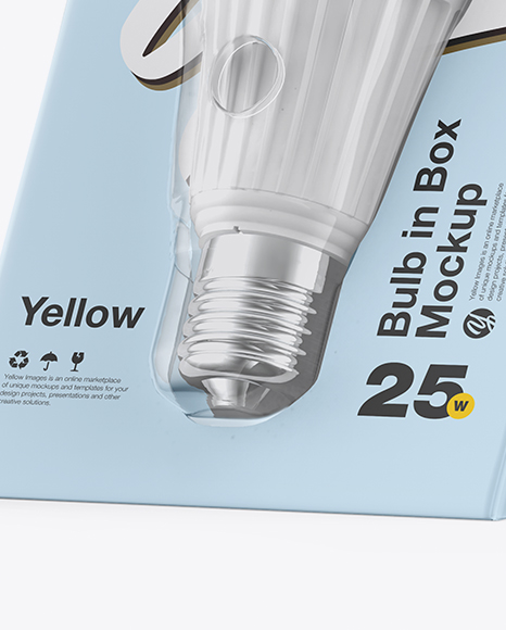 Download Bulb In Box Mockup In Object Mockups On Yellow Images Object Mockups PSD Mockup Templates