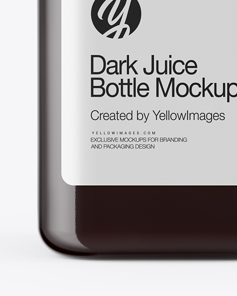 Download Square Dark Juice Bottle Mockup In Bottle Mockups On Yellow Images Object Mockups PSD Mockup Templates