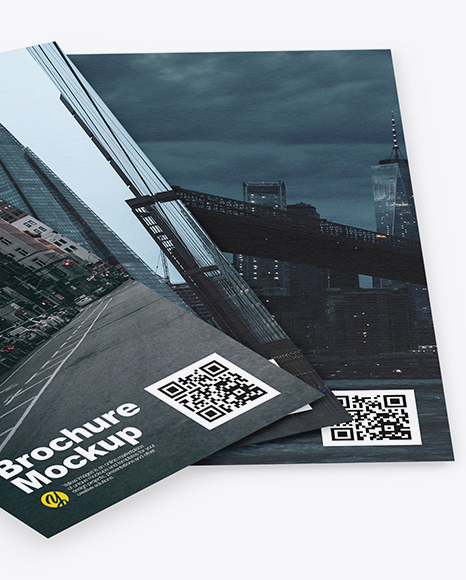 Three Textured Brochures Mockup PSD #1