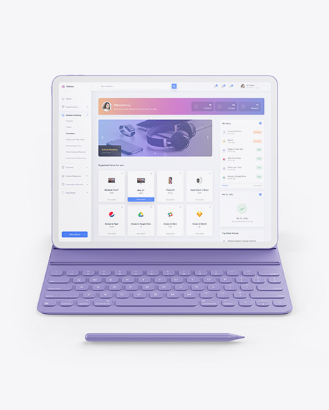 Clay Apple iPad Pro 2018 12.9 Mockup