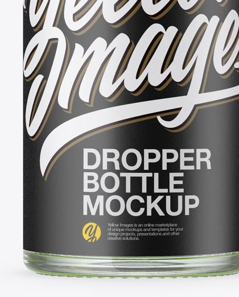 Clear Glass Dropper Bottle Mockup PSD #1