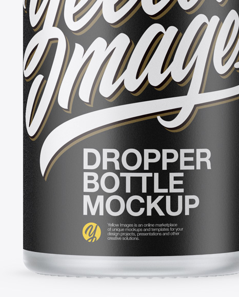 Frosted Glass Dropper Bottle Mockup PSD #1