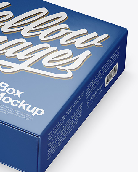 Glossy Paper Box Mockup PSD #4