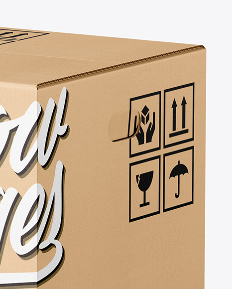 Kraft Paper Box Mockup PSD #6