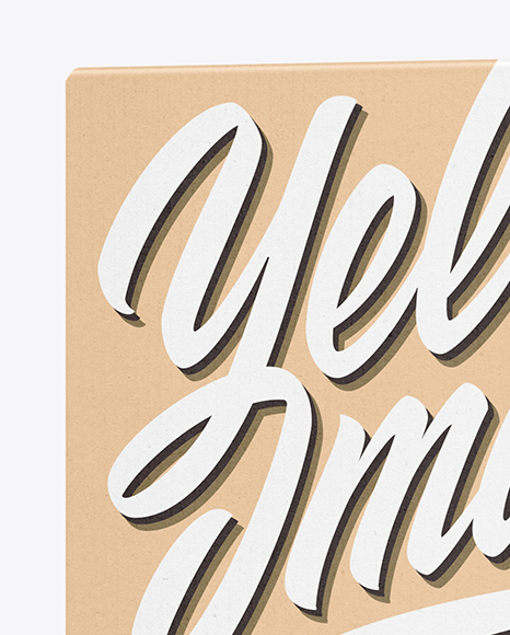 Kraft Paper Box Mockup PSD #2