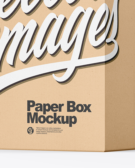Kraft Paper Box Mockup PSD #1