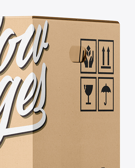 Kraft Paper Box Mockup PSD #6