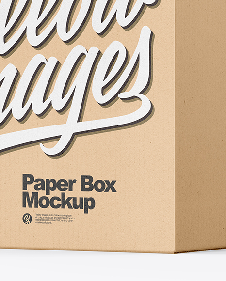 Kraft Paper Box Mockup PSD #1