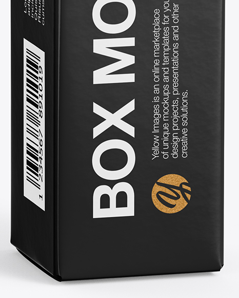 Glossy Paper Box Mockup PSD #6