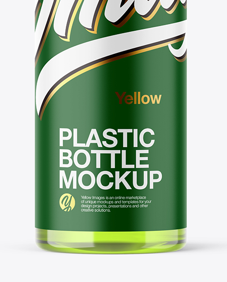 Clear Plastic Bottle Mockup PSD #1