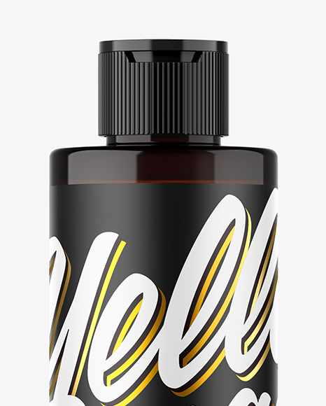 Amber Bottle Mockup PSD #2