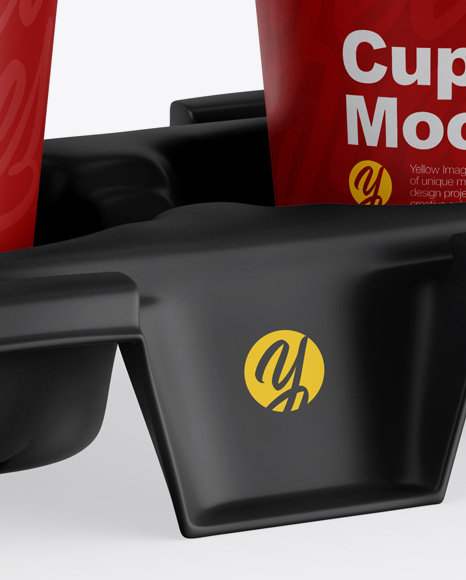 Download Matte Holder With Coffee Cups Mockup In Cup Bowl Mockups On Yellow Images Object Mockups Yellowimages Mockups