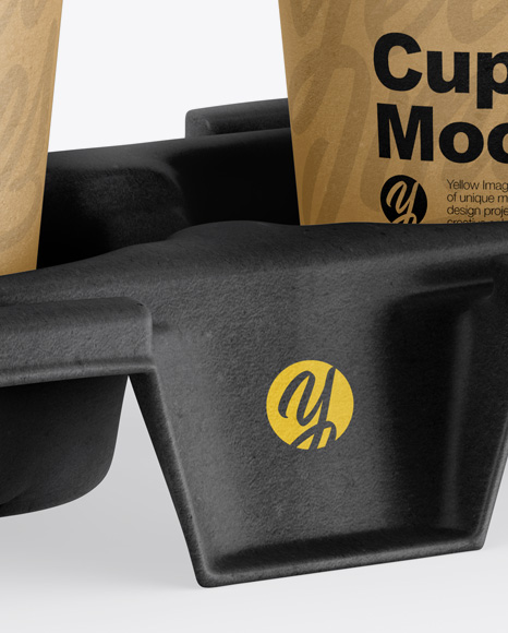 Download Kraft Holder With Coffee Cups Mockup In Packaging Mockups On Yellow Images Object Mockups Yellowimages Mockups