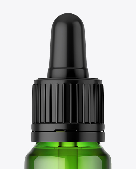 Green Glass Dropper Bottle Mockup PSD #2
