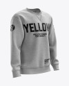Men’s Heather Heavyweight Sweatshirt mockup (Right Half Side View)