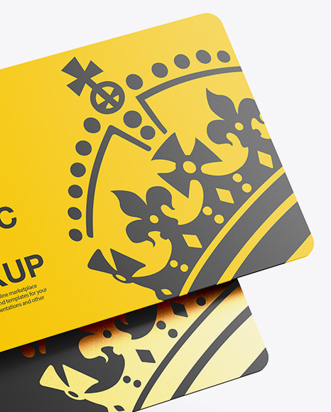 Two Plastic Cards Mockup PSD #1