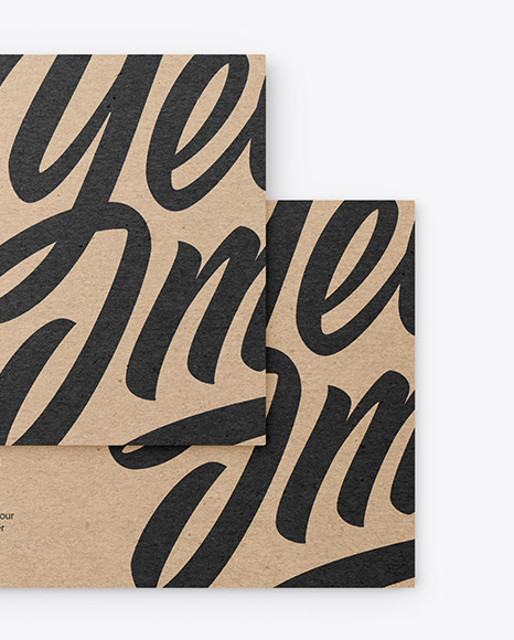 Kraft Business Cards Mockup PSD #1