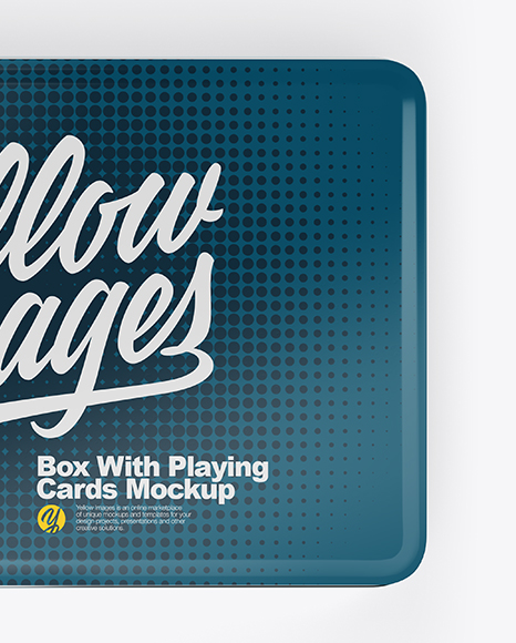 Download Box With Playing Cards Mockup In Box Mockups On Yellow Images Object Mockups PSD Mockup Templates