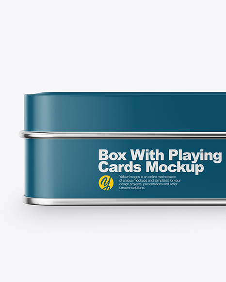 Download Box With Playing Cards Mockup In Box Mockups On Yellow Images Object Mockups PSD Mockup Templates