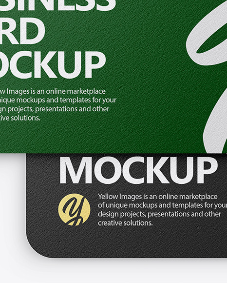 Textured Business Cards Mockup PSD #6