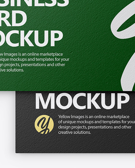 Textured Business Cards Mockup PSD #6