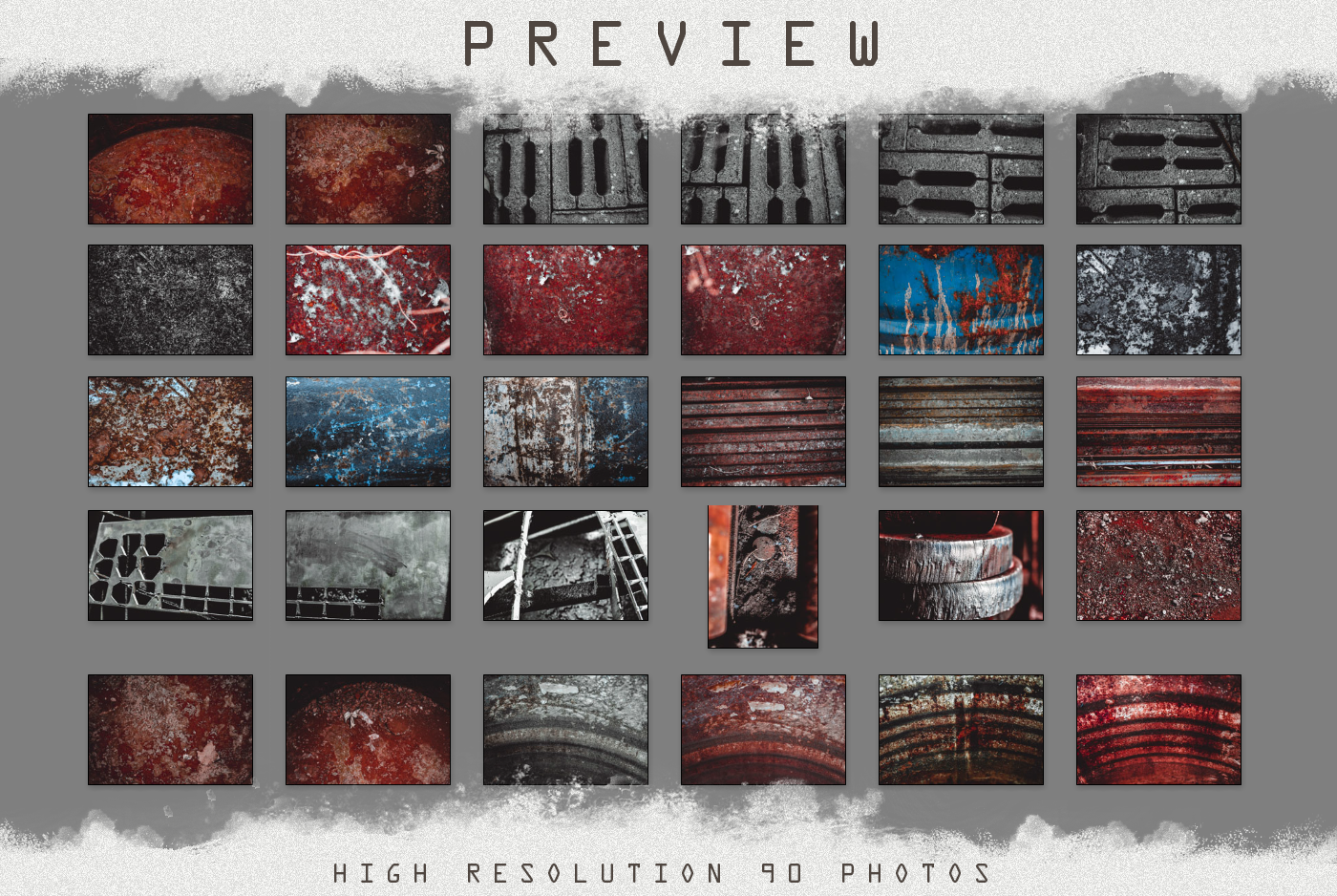 Grunge overlays vintage textures retro effects action preset
