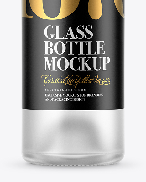 Download Frosted Glass Vodka Bottle Mockup In Bottle Mockups On Yellow Images Object Mockups PSD Mockup Templates