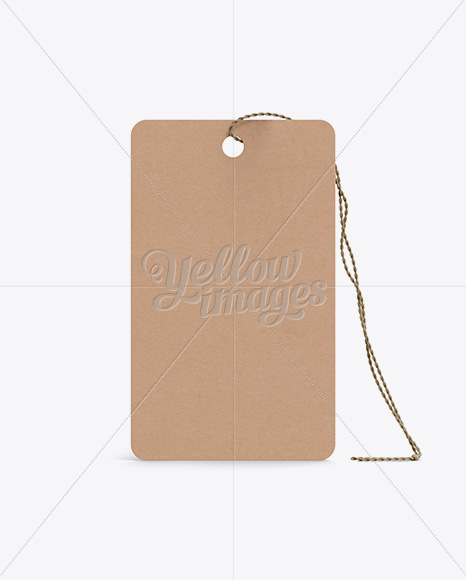 Download Kraft Hang Tag Mockup Front Back Views In Object Mockups On Yellow Images Object Mockups