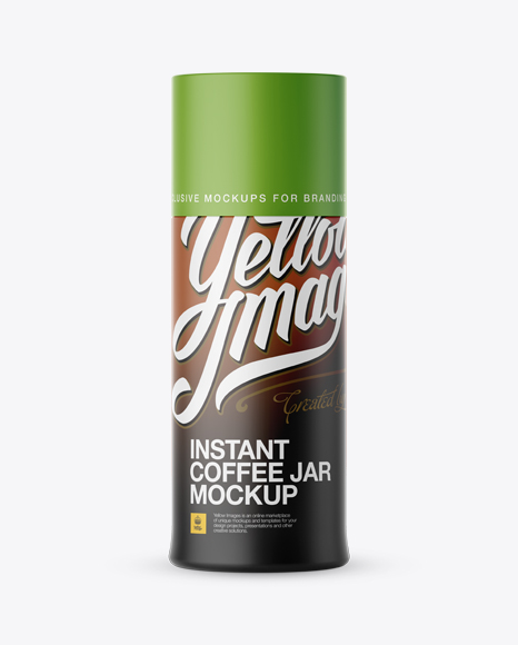 Matte Jar For Instant Coffee Mockup Matte Jar For Instant Coffee Mockup