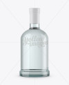 Clear Glass Bottle With Grappa Mockup on Yellow Images Object Mockups