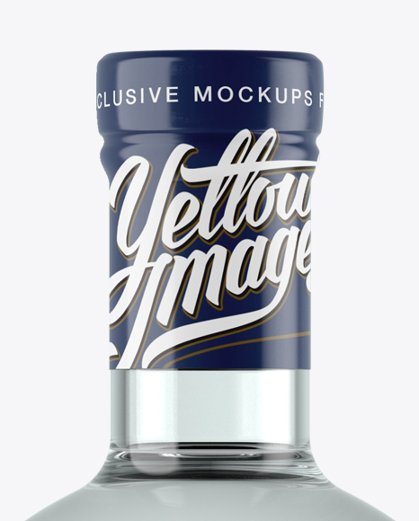 Download Clear Glass Bottle With Grappa Mockup in Bottle Mockups on Yellow Images Object Mockups