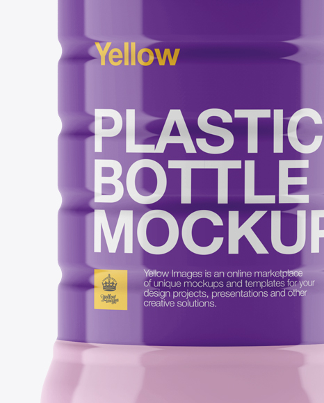 Plastic Bottle With Gloss Finish Mockup PSD #1