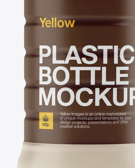 Plastic Bottle With Matt Finish Mockup Plastic Bottle With Matt Finish Mockup