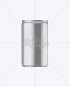 150ml Metallic Aluminium Can Mockup (Eye-Level Shot)