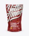 Download Glossy Stand Up Pouch With Zipper Mockup - Front View in ... Yellowimages Mockups