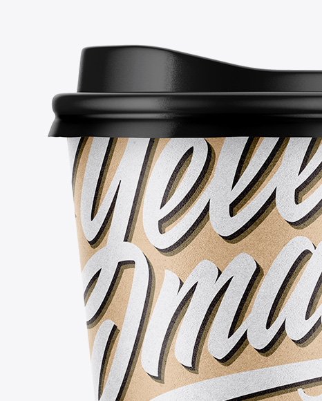 Kraft Paper Coffee Cup Mockup PSD #1