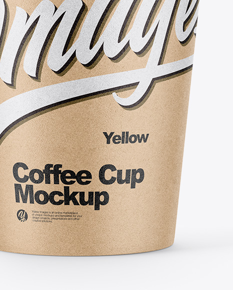 Kraft Paper Coffee Cup Mockup PSD #7