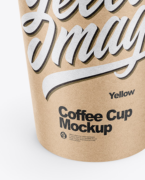 Kraft Paper Coffee Cup Mockup PSD #7