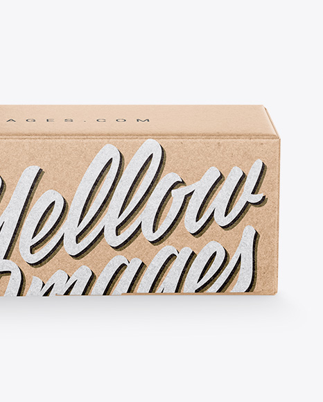 Kraft Paper Box Mockup PSD #1