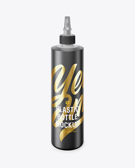 Frosted Plastic Bottle Mockup (high angle shot) PSD #5