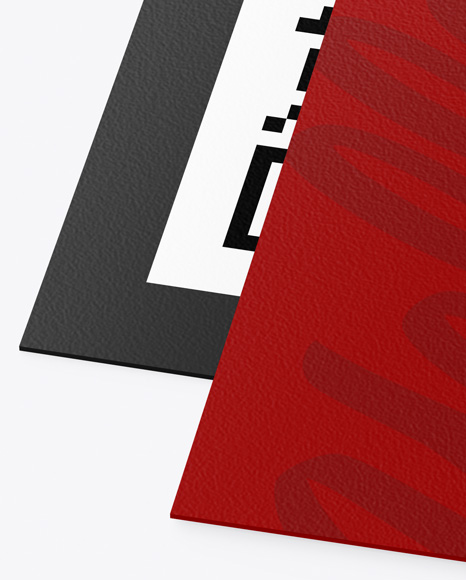 Two Paper Business Cards Mockup PSD #2
