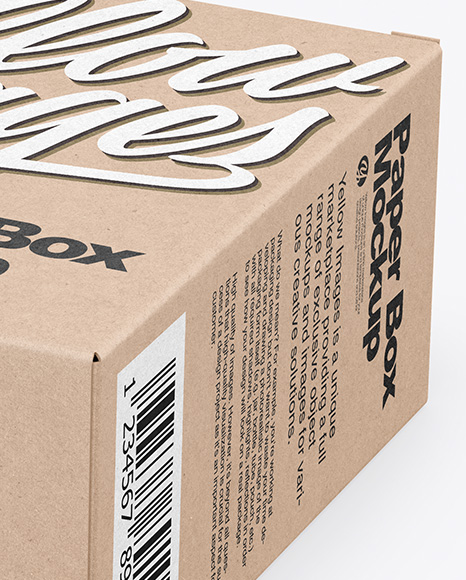Kraft Box Mockup PSD #1