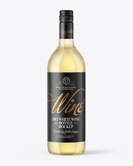 Download 1l White Wine Bottle Psd Mockup Yellowimages