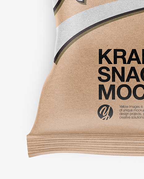 Download Kraft Bag Mockup In Bag Sack Mockups On Yellow Images Object Mockups Yellowimages Mockups