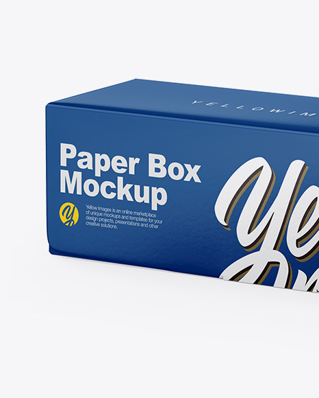 Download Glossy Paper Box Mockup In Box Mockups On Yellow Images Object Mockups PSD Mockup Templates