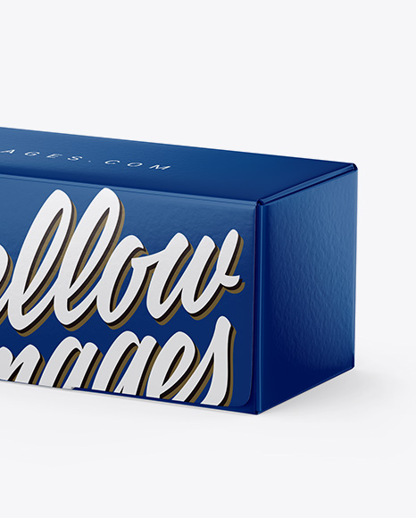 Glossy Paper Box Mockup In Box Mockups On Yellow Images Object Mockups