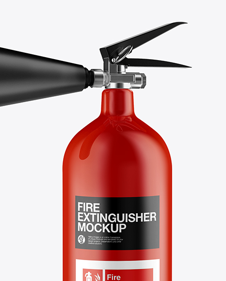 Glossy Fire Extinguisher Mockup PSD #2