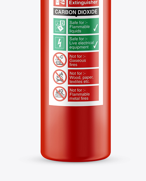 Glossy Fire Extinguisher Mockup PSD #1