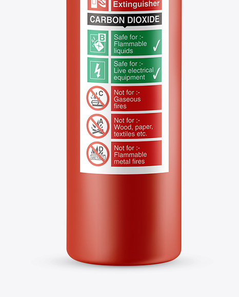 Matte Fire Extinguisher Mockup PSD #1