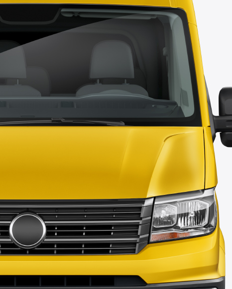 Download Panel Van Mockup - Front View in Vehicle Mockups on Yellow ...